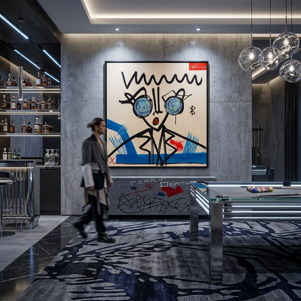 Blue Eye Boy by original contemporary painter Mr. Normal, mr. normal, featuring high-end Mr. Normal Art, mr normal art, designed by Mr. Normal Artist, mr normal artist