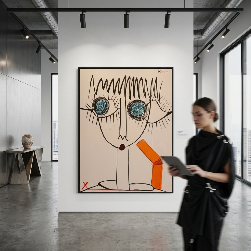 Plastic Orange Straw by original contemporary painter Mr. Normal, mr. normal, featuring high-end Mr. Normal Art, mr normal art, designed by Mr. Normal Artist, mr normal artist