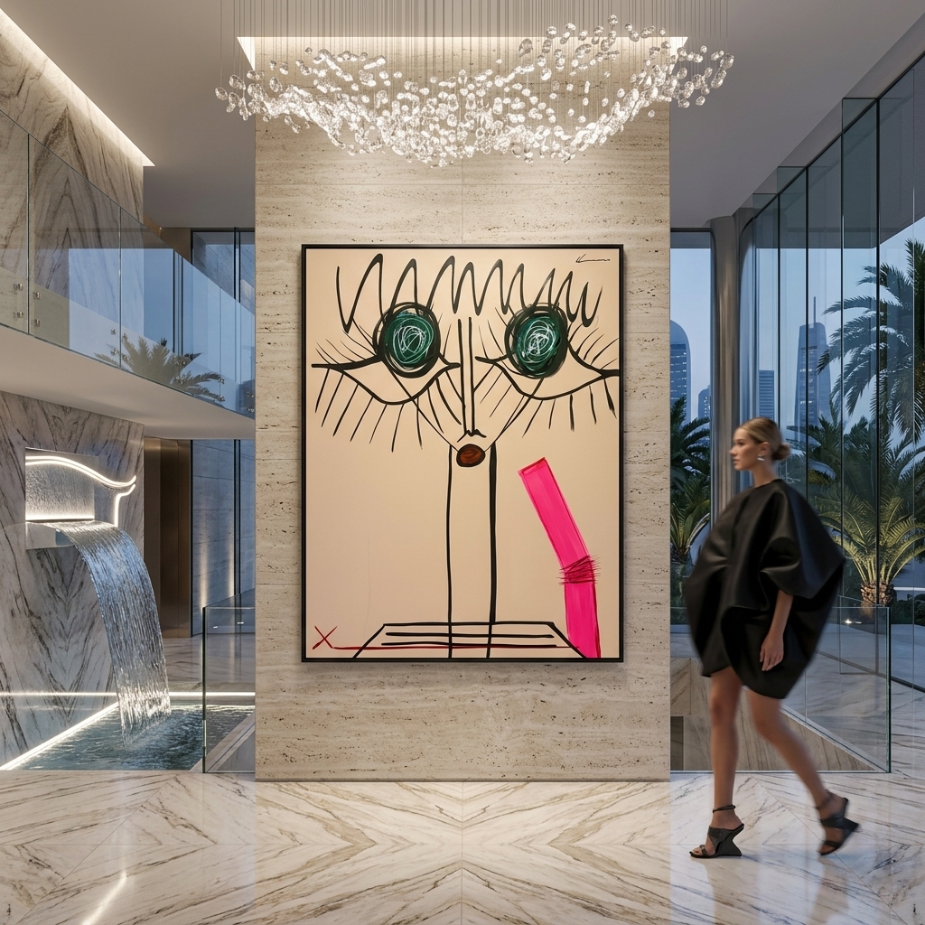 Plastic Pink Straw by original contemporary painter Mr. Normal, mr. normal, featuring high-end Mr. Normal Art, mr normal art, designed by Mr. Normal Artist, mr normal artist